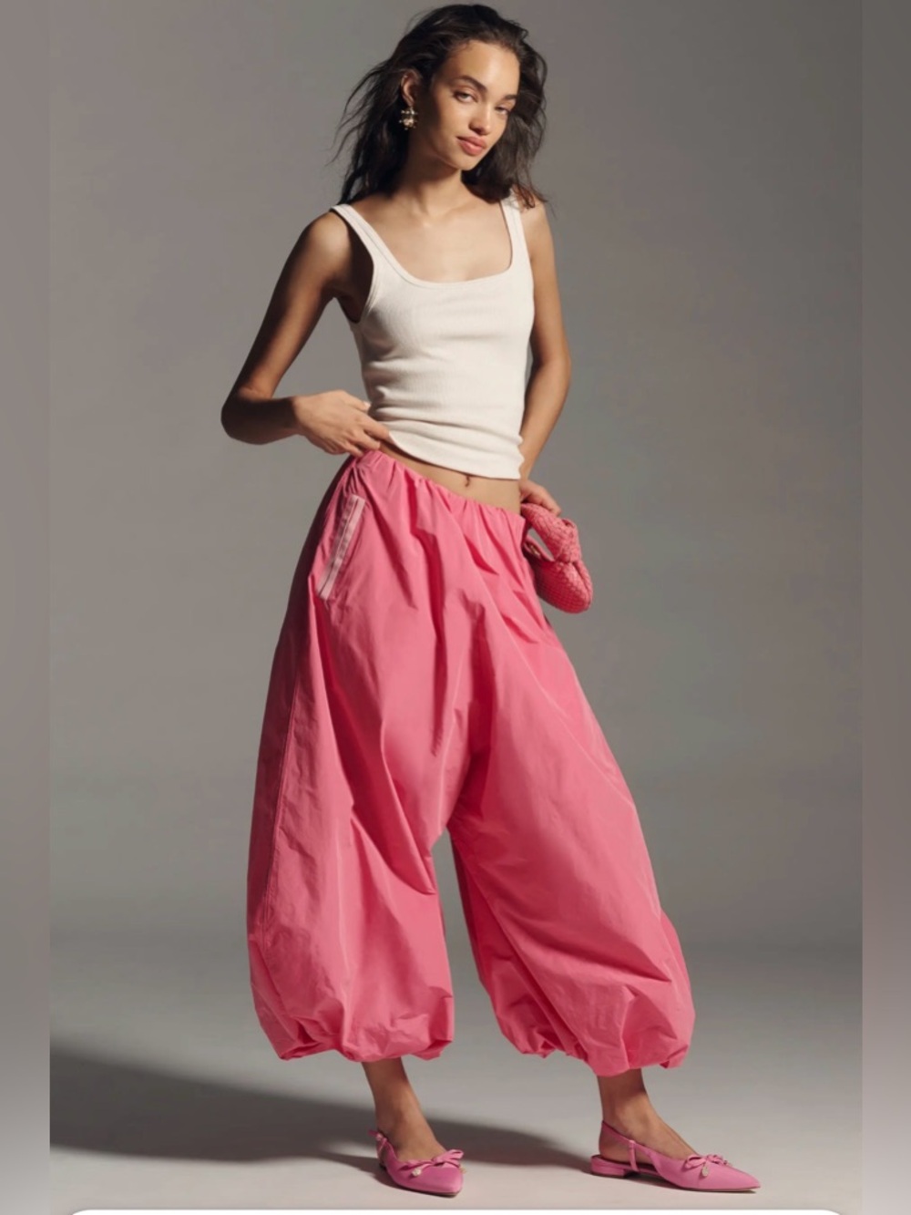 Anthropologie Maeve Bubble-Leg High-Rise Chino Pants 🔥 Size S Oversized